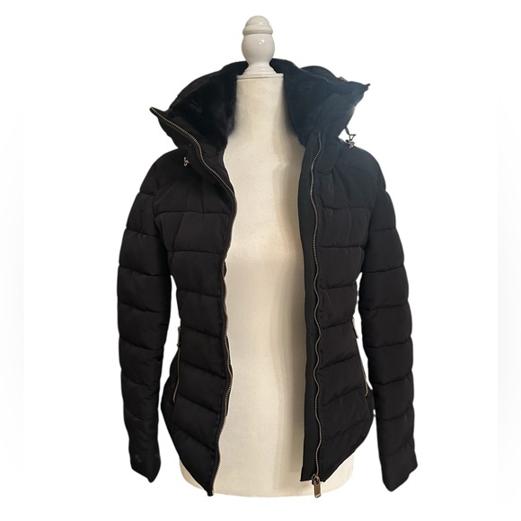 ZARA Black Puffer Jacket XS - Picture 3 of 7